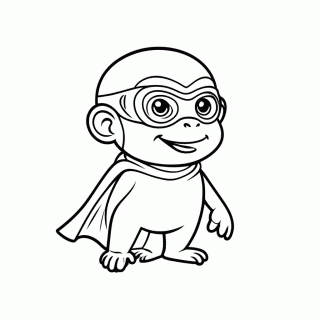 Macaco Vilão para colorir