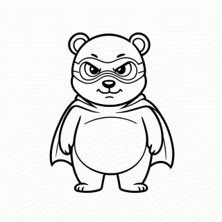 Panda Vilão para colorir