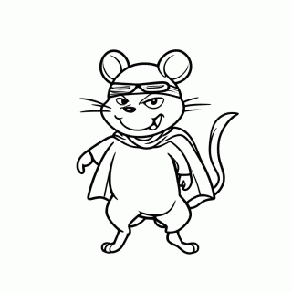 Rato Vilão para colorir