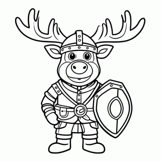 Alce Viking para colorir