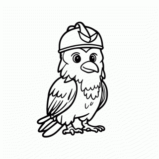 Corvo Viking para colorir