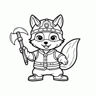 Raposa Viking para colorir