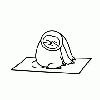 Preguiça no Yoga para colorir