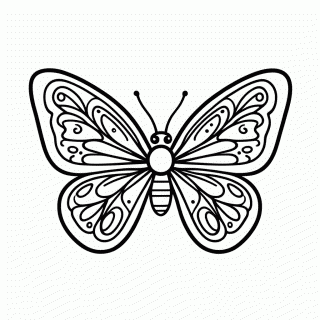 Borboleta para colorir