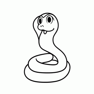 Cobra para colorir