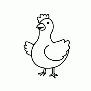 Galinha para colorir