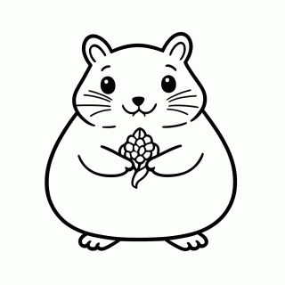 Hamster para colorir