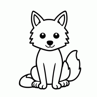 Lobo para colorir