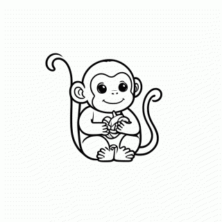 Macaco para colorir