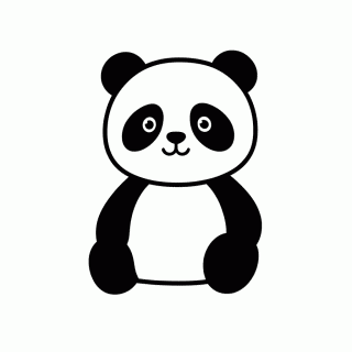 Panda para colorir