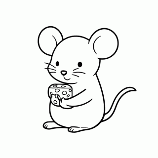Ratinho para colorir
