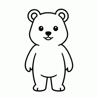 Urso para colorir