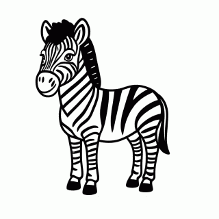 Zebra para colorir