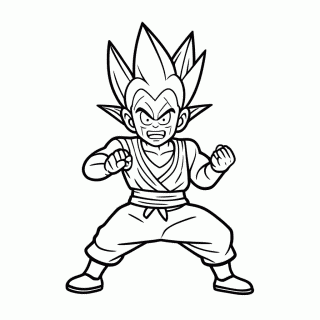 Bardock Pai Goku para colorir