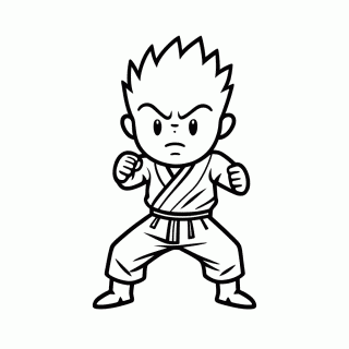 Chiaotzu — Dragon Ball Z para Colorir