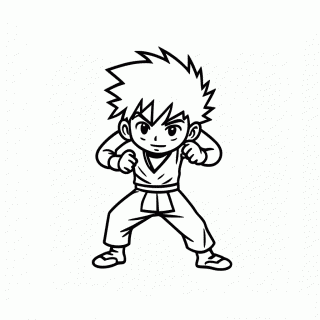 Gohan Adolescente para colorir