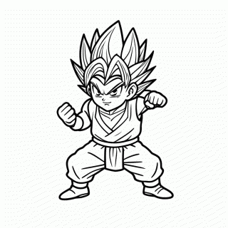 Goku Ssj Deus para colorir