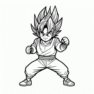 Goku Ssj2 para colorir