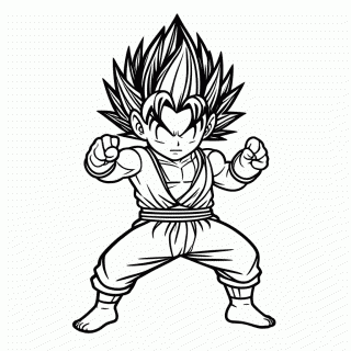 Goku Ssj4 para colorir