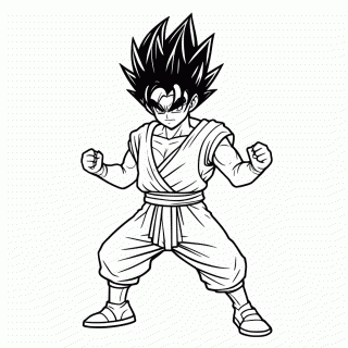Goku Super Saiyajin para colorir