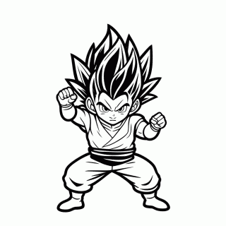 Goku Ultra Instinto para colorir