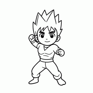 Goten Crianca para colorir