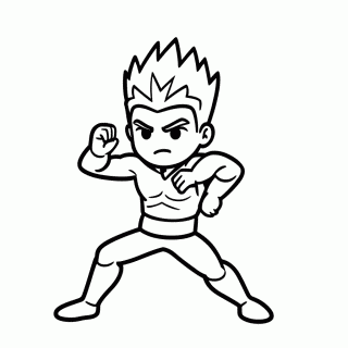 Mestre Kame para colorir