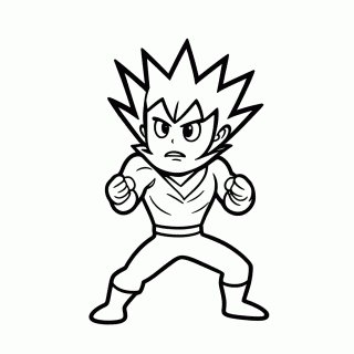 Mr Satan — Dragon Ball Z para Colorir