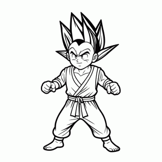 Pan Neta Goku para colorir