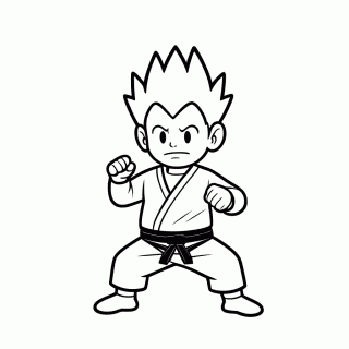 Tien Shinhan para colorir