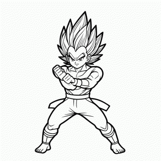 Vegeta Classico para colorir