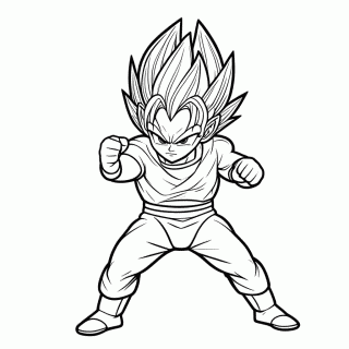 Vegeta Ssj Blue para colorir