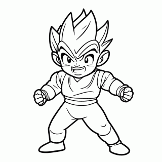 Vegeta Ssj para colorir