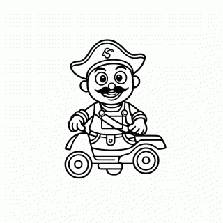 Buggy Palhaco para colorir