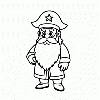 Whitebeard Barba Branca para colorir
