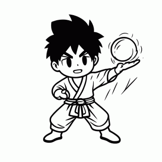 Goku para colorir