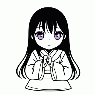 Hinata para colorir
