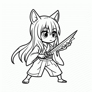 Inuyasha para colorir