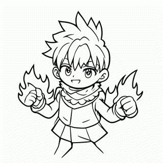Natsu para colorir