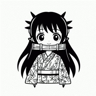 Nezuko para colorir