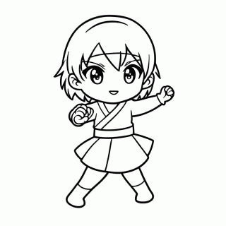 Sakura para colorir