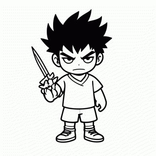 Sasuke para colorir
