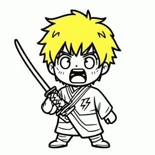 Zenitsu para colorir