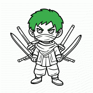 Zoro para colorir
