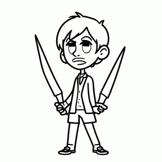 Gyutaro para colorir