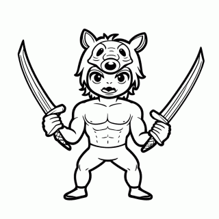 Inosuke Hashibira para colorir