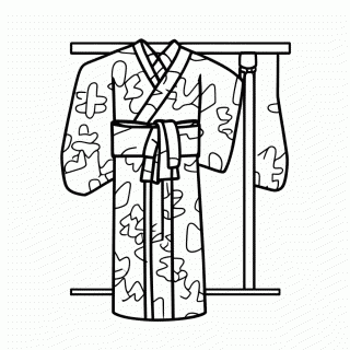 Kimono De Nezuko para colorir