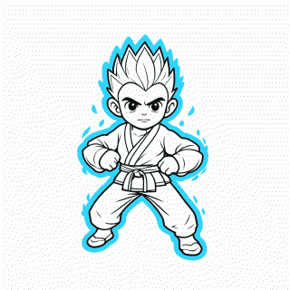 Goku Ssj Blue para colorir