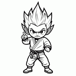 Goku Super Saiyajin para colorir