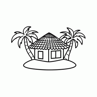 Kame House — Dragon Ball para Colorir